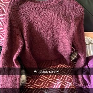 Art Class Women's Purple Sweater